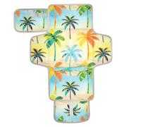 Reusable Washable Changing pad with Tissue Pocket Portable Diaper Changing pad with Built-in Pillow Summer Tropical Palm Tree