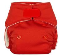 Reusable Washable Nappies Newborn and One Size Pocket Cloth Diaper 5-35lbs Each Nappy with 2 Bamboo Inserts Boosters, Adjustable Popper Closure Hook Loop, Premature (Berry red, Newborn 5-18lbs)