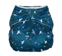 Reusable Washable Nappies Newborn and One Size Pocket Cloth Diaper 5-35lbs Each Nappy with 2 Bamboo Inserts Boosters, Adjustable Popper Closure Hook Loop, Premature (Swallows, One Size 10-35lbs)