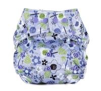 Reusable Washable Nappies Newborn and One Size Pocket Cloth Diaper 5-35lbs Each Nappy with 2 Bamboo Inserts Boosters, Adjustable Popper Closure Hook Loop, Premature (Dragonflies, One Size 10-35lbs)