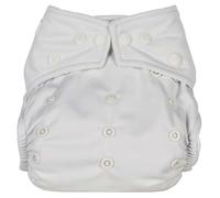 Reusable Washable Nappies Newborn and One Size Pocket Cloth Diaper 5-35lbs Each Nappy with 2 Bamboo Inserts Boosters, Adjustable Popper Closure Hook Loop, Premature (Pearl Grey, One Size 10-35lbs)