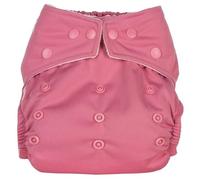 Reusable Washable Nappies Newborn and One Size Pocket Cloth Diaper 5-35lbs Each Nappy with 2 Bamboo Inserts Boosters, Adjustable Popper Closure Hook Loop, Premature (Rose Pink, One Size 10-35lbs)