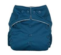 Reusable Washable Nappies Newborn and One Size Pocket Cloth Diaper 5-35lbs Each Nappy with 2 Bamboo Inserts Boosters, Adjustable Popper Closure Hook Loop, Premature (Midnight Blue, One Size 10-35lbs)