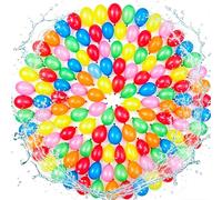 Reusable Water Balloons, 500 Piece Set with Elastic Bands and Filling Tools, Rapid Fill Design for Outdoor Water Games, Pool Parties and Summer Activities, Family Friendly Water Balloon Kit