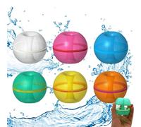 Reusable Water Balloons, MKNZOME 6PCS Refillable Silicone Water Balls Quick Fill Water Toys Water Bombs Summer Pool Toys, Outdoor Garden Beach Fun Party Swimming Pool Games for Kids Adults