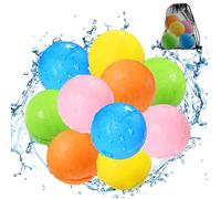 Reusable Water Balloons, Quick Fill Water Bombs for Kids Adults, Reusable Water Balls for Garden Pool Beach Outdoor Toys, Summer Family Party Water Fight Games (Multicoloured-10PCS)