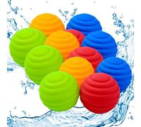 Reusable Water Balloons, RoseFlower Quick Fill Self-Sealing Water Bombs Pack of 12, Water Toys for Summer Outdoor Activities Water Ball for Kids Adult Garden Party Beach Swimming Pool Water Games