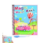 Reusable Water Coloring Books For Kids | Educational Doodle Drawing Toy With Pens | Portable Water Painting Book For Creative Preschool Learning, Travel Activity