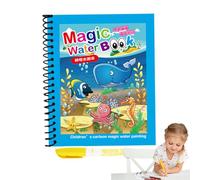 Reusable Water Coloring Books For Kids | Educational Doodle Drawing Toy With Pens | Portable Water Painting Book For Creative Preschool Learning, Travel Activity