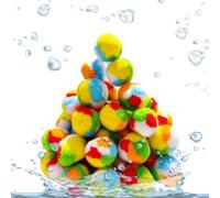 Reusable Water Sponge Balls - Liquid Absorber, 60 Pieces Soft Soak Toys For Pool Party, Beach Activity Gear For Lawn, Backyard Gadget, Summer Play Accessory For Grass, Garden, Park, Boys And Girls