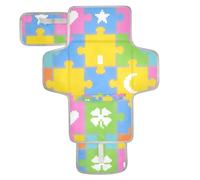 Reusable Waterproof pad with Tissue Pocket Diaper mat Changing pad Travel for Newborns Girl & Boy Cute Colorful Jigsaw Puzzle