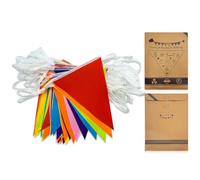 Reusable Waterproof Premium Bunting Banner - 30M 84pcs Triangle Flags Pennant Bunting Multicolor Pennant Banner for Birthday Wedding Outdoor Garden Party Decorations