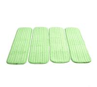 Reusable Wet Dry Mop Pads for Swiffer Sweeper XL, Washable Microfiber Refills for Hardwood Tile Vinyl, Easy Attach Green(4 PACK)