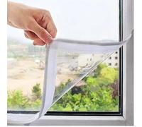 Reusable Window Seal Kit, 47 x 63 Inches, 180 μm, Transparent Plastic Film, Easy Open Ventilation, Adjustable Cold Air Seal for Windows