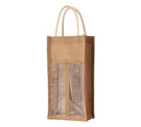 Reusable Wine Bags Reusable Linen Protector Tote Pouch with Compartment