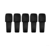 Reusable Wine Bottle Stoppers Set of 5 Soft Silicone Double Seal to Keep Wine Fresh for Home Bar Accessories(Black)
