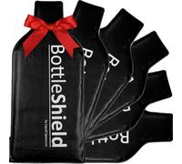Reusable Wine Protector Travel Bag by Bottle Shield (6pack) - Bubble Cushioning Wrap Suit - Unbreakable Bottle Sleeve, Leak Proof - Wine Tote Bags Accessory for Suitcase Luggage