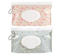 Reusable Wipes Pouch - Patterned Refillable Organizer, Travel Changing Accessory, Moist Cloth Case, Kids Hygiene Carrier with Secure Lock Style | Portable Patterned Wipes Holder for Bedroom Backpack G