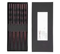Reusable Wooden Chopsticks Set, 5 Pair Japanese Style Tableware, Lightweight 9.1 Inch - Handcrafted, Non - Wood, Ideal for Home and Restaurant Dining
