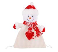 Reusable Wrapping Bag - Drawstring Santa Snowman Doll Storage Sacks With Holiday Print | Stocking Pouches Gift Wrapping For Socks Sleeping Pants Toys Kids Eve Party Favor Christmas Decoration