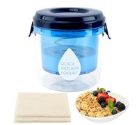 Reusable Yogurt Strainer with Lid and Ultra Fine Mesh - Makes Small Batches of Thick Creamy Greek or Coconut Yogurt Cheese, Soy Milk