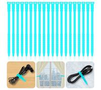 Reusable Zip Ties, 7" Silicone Zip Ties, 20pcs Rubber Cable Ties Straps for Wire Management, Elastic Cable Organizer for Home Office Table Desk Cord Ties(18cm, 20pcs, Green)