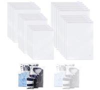 Reusable Ziplock Bags, 50 Pcs Large ZipLock Bags for Clothes, Plastic Hospital Bag Organiser Pouches Essentials Frosted Resealable Waterproof Luggage Bag for Clothes Shoes Cosmetics(5 Sizes)