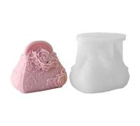 Reusables Flower Embossed Lady Handbag Silicone Mold Heat Resistance, Easy Demold for Soap Resin Casting Silicone Mold