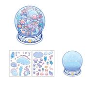 Reusably Piling Sticker for Children Interactively Family Craft Set with 4 Theme Designs and Grip Tweezers Safe PET Sticker for Children