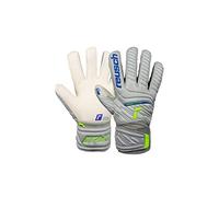 Reusch Attrakt Grip Finger Support Junior Flexible Goalkeeper Gloves Children Teenagers Football Gloves with Finger Protection for All Playing Field Surfaces and All Weather