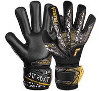 Reusch Attrakt Silver NC Finger Support Junior Goalkeeper Gloves Size 5 Black
