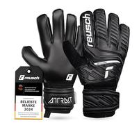 Reusch Attrakt Solid Goalkeeper Gloves, Robust Grip with Synthetic Latex, 360° Stability Thanks to Full Strap and Elastic Cuff, in All Weathers, All Types of Playing Field