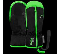 REUSCH Ben Mitten children's winter gloves made of artificial leather, insulated, waterproof, black and green (62/85/408/7716)