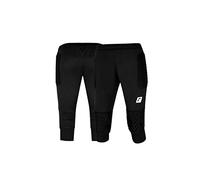 Reusch Boy's Contest 3/4 Short Advance Junior Children's Football Goalkeeper Trousers Padded, Black/Silver, 140 (EU)