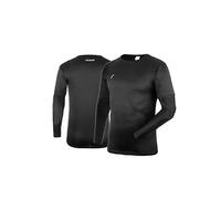 Reusch Boy's Jersey Junior Football Goalkeeper Shirt Long Sleeve Padded for Children, Black/Silver, 146