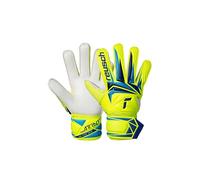 Reusch Goalkeeper Gloves for Kids & Teens | Strong Grip and Stable Fit | Artificial Grass, Natural Grass & Hard Terrain | Attrakt Solid Junior