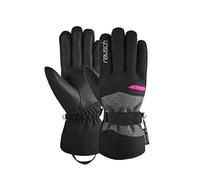 Reusch Women's Hannah R-tex Xt Waterproof, Thanks to Primaloft Gold Insulation, Very Warm ski, Sports, Snow Gloves Winter, 7771 Blck/Blck Melang/Pink Glo, 7 (EU)