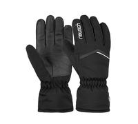 Reusch Marisa Guaranteed Windproof, Extra Breathable and Warm Winter Gloves, Finger Gloves, Snow Gloves, Ski Gloves for Women with Long Cuff, Black/White, 7