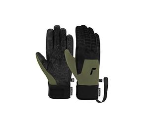 Reusch Raptor R-TEX XT Touch-TEC Warm, Waterproof, Windproof and Breathable Winter Gloves, Finger Gloves, Ski Gloves, Men and Women, Touch Screen Compatible, Olive Black, 8