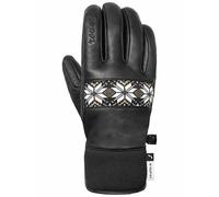 Reusch - Warm, Waterproof Ski gloves in Primaloft® - Reusch Charlize R-TEX® XT Black/White/Gold for Women in Leather - Size 6.5 White 6.5