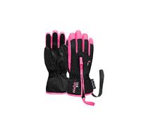 Reusch Baby Girl Ben 7769 Black/Knockout Pink, III Comfortable Warm and Windproof Ski Gloves, Everyday Gloves, Baby Gloves, Snow Gloves for Sledging, Winter Gloves