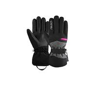 Reusch Women's Hannah R-tex Xt Waterproof, Thanks to Primaloft Gold Insulation, Very Warm ski, Sports, Snow Gloves Winter, 7771 Blck/Blck Melang/Pink Glo, 7 (EU)