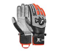 Reusch Worldcup Warrior Team Ski Gloves - Unisex Racing Gloves with TecFill Insulation, Finger Padding, Ankle Protection, Full Leather, Windproof, Breathable, for Ski Racing Professionals
