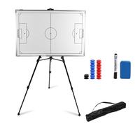 Reuse Soccer Dry Erase Coaching Board, Double-Sided Soccer White Board for Coaches, with Tripod Stand and Carrying Bag, for Daily Training and Competition(Football)