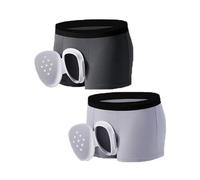 REUset Pack of 2 Men's Boxer Briefs for Male Surgery for Circumcision Phimosis with Ventilation Hole Protective Cup, A, XL