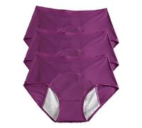 REUset Women's Incontinence Panties 3 Pcs Washable Urine Leak Proof Briefs Breathable Waterproof Washable Incontinence Briefs for Women, D, 3XL