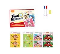 Reusing Spots the Difference Cards Visual Discrimination Practice Cards Set for Children Kids Fun Learning Activity Educational Matching