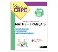 Réussir mon CRPE Maths Français épreuve d'admissibilité écrit 2026 2027: Epreuve d'admissibilité écrit - Concours L3 et M2