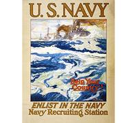 Reuterdahl USA Navy Recruitment WWI War Advert Large Wall Art Print Canvas Premium Mural