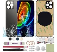 ReuWeu Back Screen Glass Cover Replacement Compatible with iPhone 12 Pro Max 6.7" + Professional Tools (Graphite)